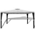 Vidaxl tonnelle avec toit 3x4 m blanc crme