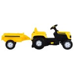 Vidaxl tracteur  pdales avec remorque pour enfants jaune