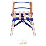 Vidaxl traneau pliable en bois avec dossier 119 cm