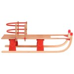Vidaxl traneau pliable avec dossier 119 cm bois