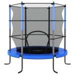 Vidaxl trampoline avec filet de scurit rond 140x160 cm bleu