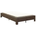 Vidaxl transat  2 places avec coussin marron rsine tresse