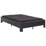 Vidaxl transat  2 places avec coussin noir rsine tresse