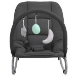 Vidaxl transat pour bb anthracite acier