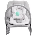 Vidaxl transat pour bb gris clair acier
