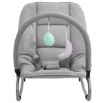 Vidaxl transat pour bb gris clair acier