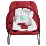 Vidaxl transat pour bb rouge acier