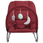 Vidaxl transat pour bb rouge acier
