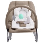 Vidaxl transat pour bb taupe acier