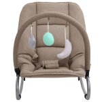 Vidaxl transat pour bb taupe acier