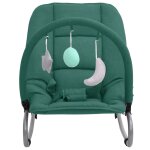 Vidaxl transat pour bb vert acier