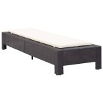 Vidaxl transat avec coussin noir r�sine tress�e