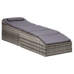 Vidaxl transat avec coussin résine tressée gris Vidaxl transat avec coussin résine tressée gris