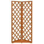 Vidaxl treillis d'angle orange 50x50x145 cm bois de sapin massif