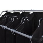Vidaxl trieuses à linge avec sacs 2 pcs noir et gris Vidaxl trieuses à linge avec sacs 2 pcs noir et gris