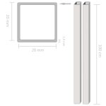 Vidaxl tube carré acier inoxydable 2 pcs v2a 1 m 20x20x1, 9 mm Vidaxl tube carré acier inoxydable 2 pcs v2a 1 m 20x20x1, 9 mm
