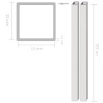 Vidaxl tube carré acier inoxydable 2 pcs v2a 2 m 15x15x1, 5 mm Vidaxl tube carré acier inoxydable 2 pcs v2a 2 m 15x15x1, 5 mm