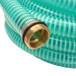 Vidaxl tuyau d'aspiration avec raccords en laiton 3 m 25 mm vert