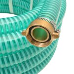 Vidaxl tuyau d'aspiration avec raccords en laiton 4 m 25 mm vert