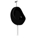 Vidaxl urinoir suspendu avec valve de chasse d'eau céramique noir Vidaxl urinoir suspendu avec valve de chasse d'eau céramique noir
