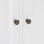 Vidaxl vaisselier avec 4 portes mdf et bois de pin 80 x 40 x 180 cm