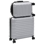Vidaxl valise rigide 2 pcs argent abs