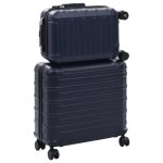 Vidaxl valise rigide 2 pcs bleu marine abs