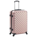 Vidaxl valise rigide 3 pcs doré rose abs Vidaxl valise rigide 3 pcs doré rose abs
