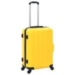 Vidaxl valise rigide 3 pcs jaune abs
