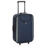 Vidaxl valises souples 3 pcs bleu marine tissu oxford