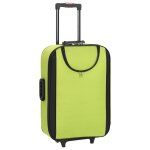 Vidaxl valises souples 3 pcs vert tissu oxford