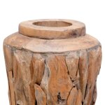 Vidaxl vase de dcoration 40 x 60 cm bois de teck solide