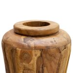 Vidaxl vase de dcoration 40 x 80 cm bois de teck solide