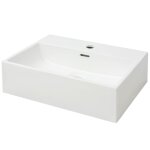Vidaxl vasque avec trou de robinet en cramique blanc 51, 5x38, 5x15 cm