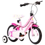 Vidaxl vlo pour enfants 12 pouces blanc et rose