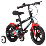 Vidaxl vlo pour enfants 12 pouces noir et rouge