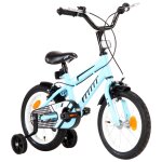 Vidaxl vlo pour enfants 14 pouces noir et bleu