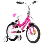 Vidaxl vlo pour enfants 14 pouces noir et rose