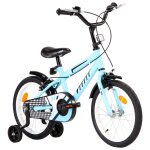 Vidaxl vlo pour enfants 16 pouces noir et bleu