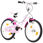 Vidaxl vlo pour enfants 18 pouces rose et blanc
