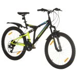 Vidaxl vlo de montagne 21 vitesses roue de 26 pouces 49 cm noir
