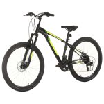 Vidaxl vlo de montagne 21 vitesses roues de 27, 5 pouces 38 cm noir