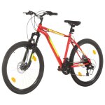 Vidaxl vlo de montagne 21 vitesses roues de 27, 5 pouces 50 cm rouge