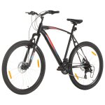 Vidaxl vlo de montagne 21 vitesses roues 29 pouces cadre 53 cm noir