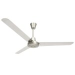 Vidaxl ventilateur de plafond 142 cm argent