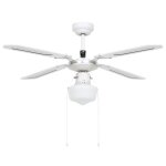 Vidaxl ventilateur de plafond avec lampe 106 cm blanc Vidaxl ventilateur de plafond avec lampe 106 cm blanc