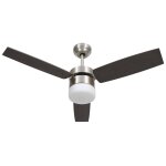 Vidaxl ventilateur de plafond lampe et tlcommande 108cm marron fonc