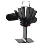 Vidaxl ventilateur de po�le aliment� par chaleur 2 pales noir