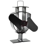 Vidaxl ventilateur de poêle alimenté par chaleur 2 pales noir Vidaxl ventilateur de poêle alimenté par chaleur 2 pales noir