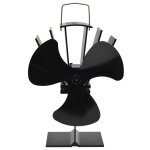 Vidaxl ventilateur de po�le aliment� par chaleur 3 pales noir